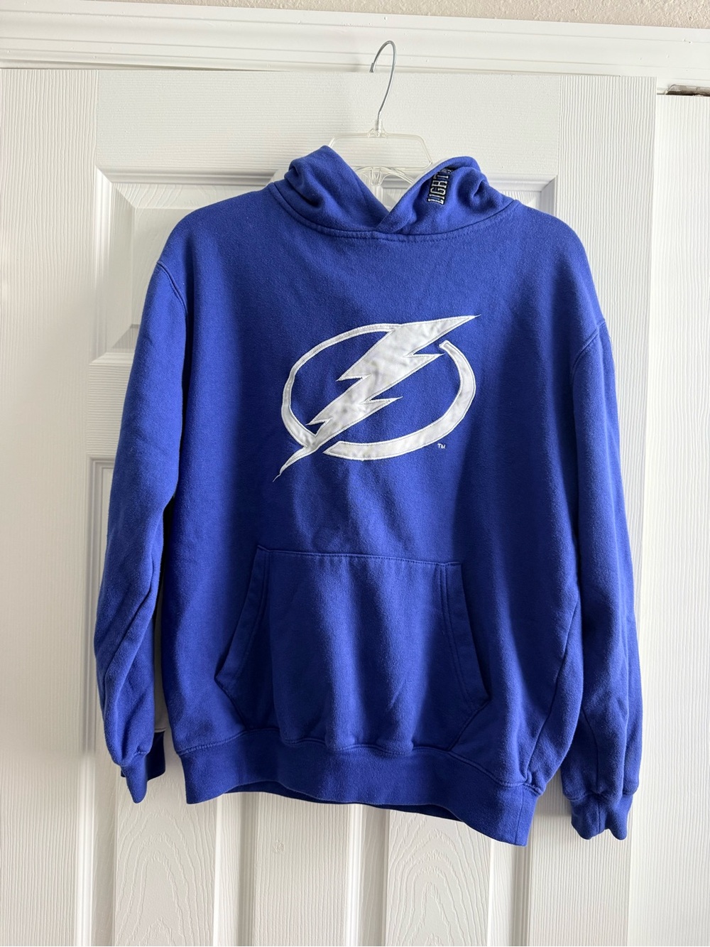 Colosseum Royal Blue Pullover Hoodie with White Lightning Logo
